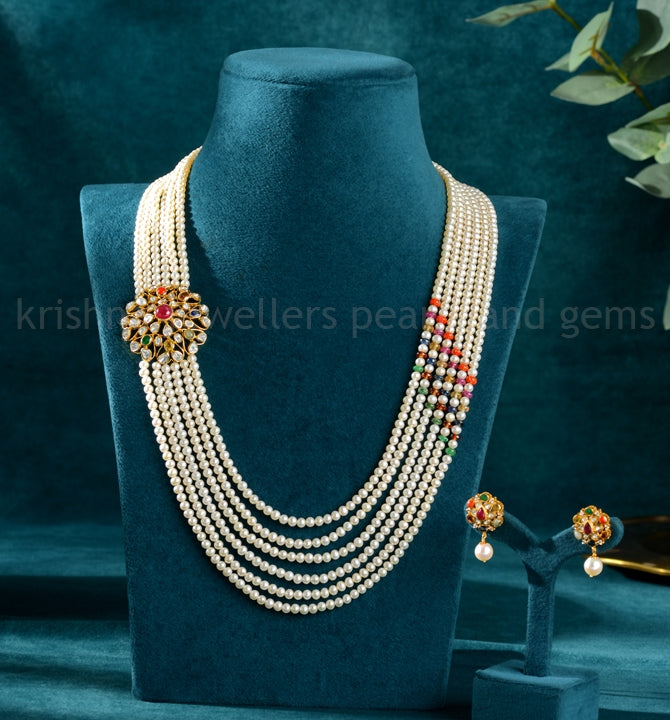 Elegant Gold Pearl Rani Haar