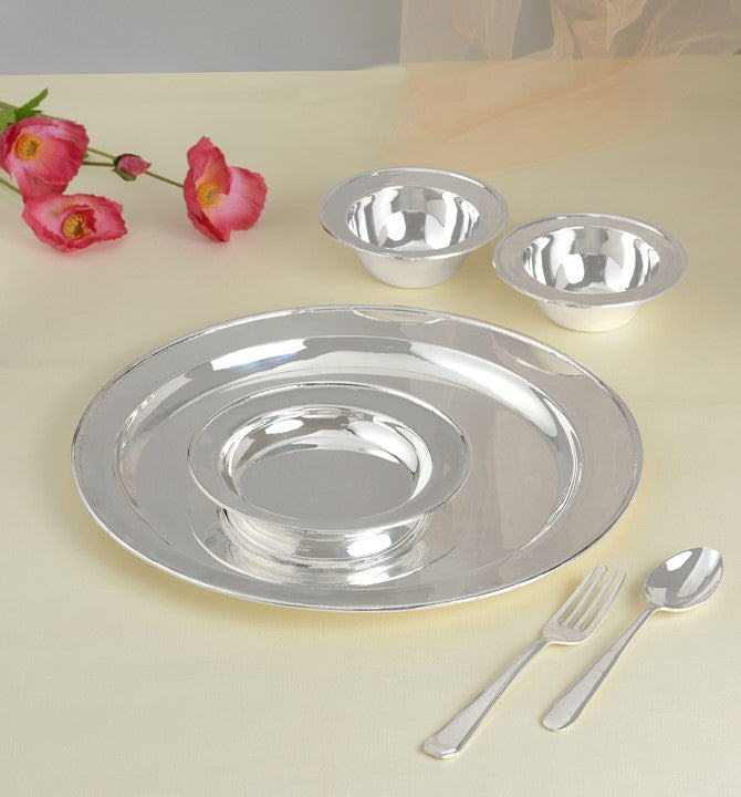 Shiny Silver Thali Sets