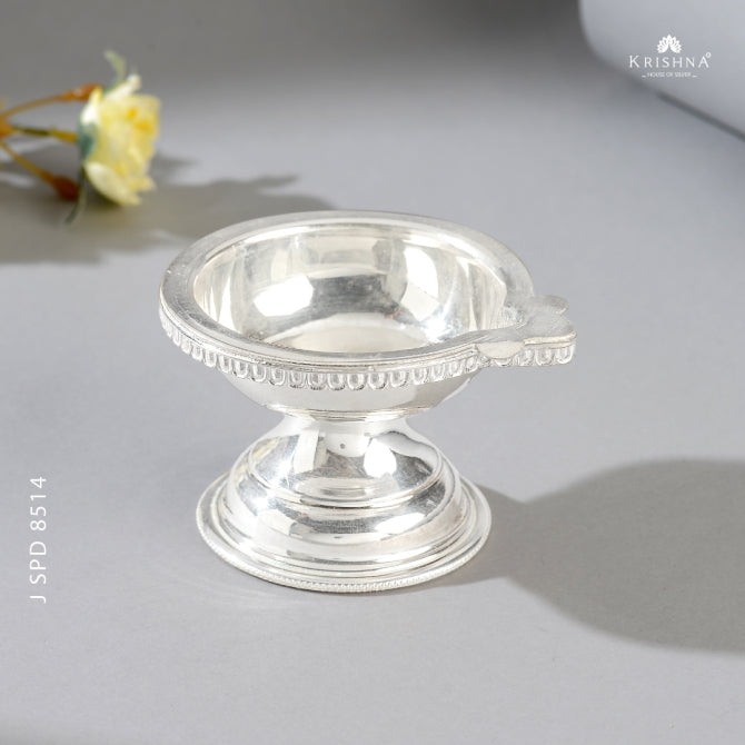 Classic Pure Silver Diya For Pooja
