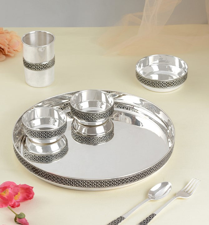 Handcrafted Regal Silver Dinner Sets