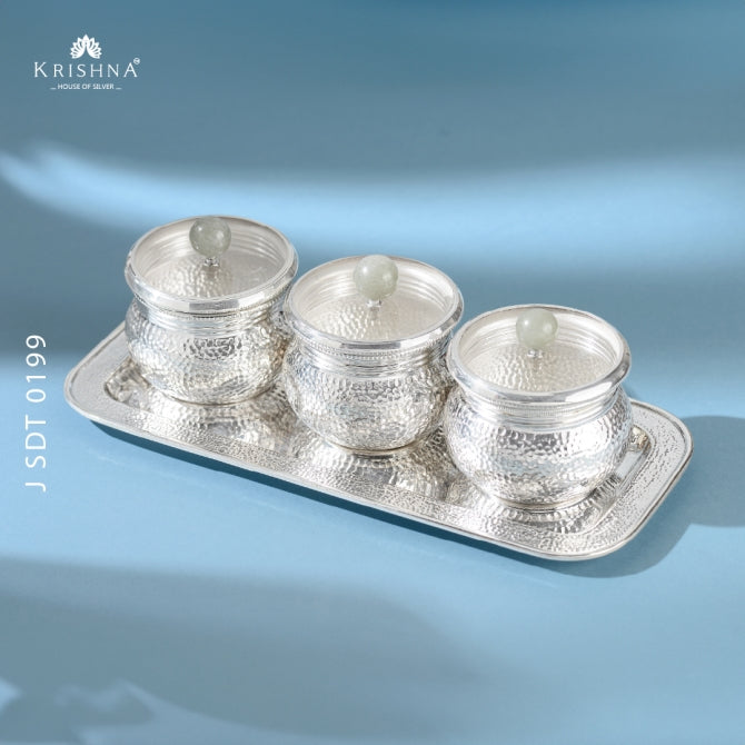 Rusty Silver Condiment Set