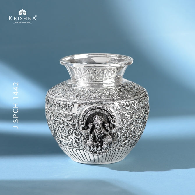 Divine Laksmi Kalasha In Silver