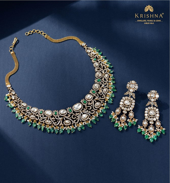 Classic Victorian Polki Necklace Sets