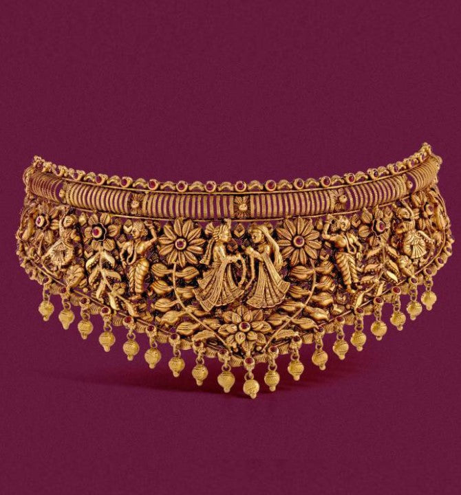 Antique Gold Choker Necklace