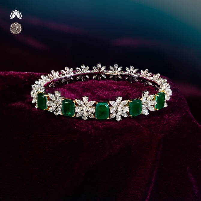 Ritzy Floral Diamond Bangles