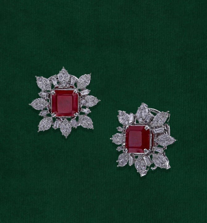 Ruby Diamond earrings