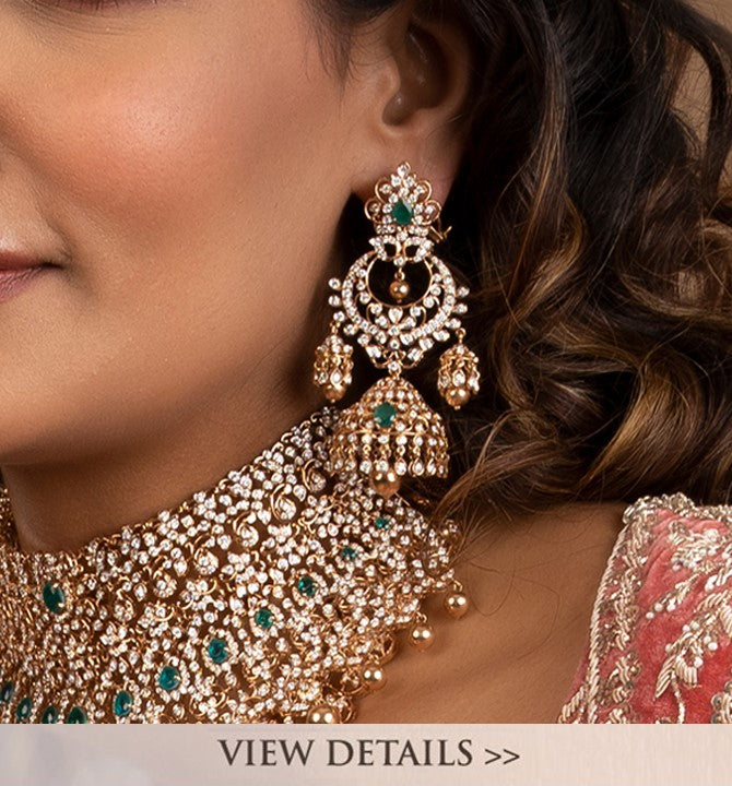 Diamond Hanging Jhumkas