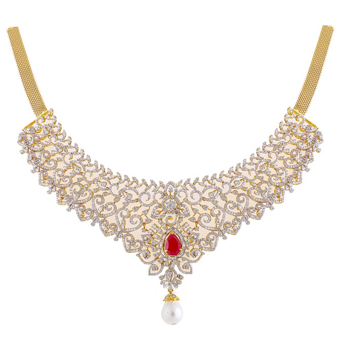 Lavish Gold with Diamond Bridal Choker
