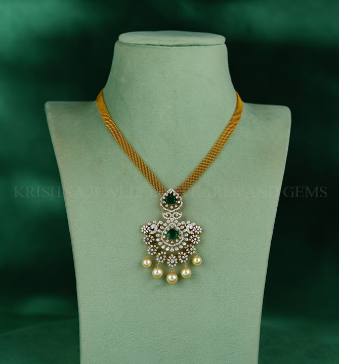 Dazzling Gold Chain Diamond Pendant Necklace