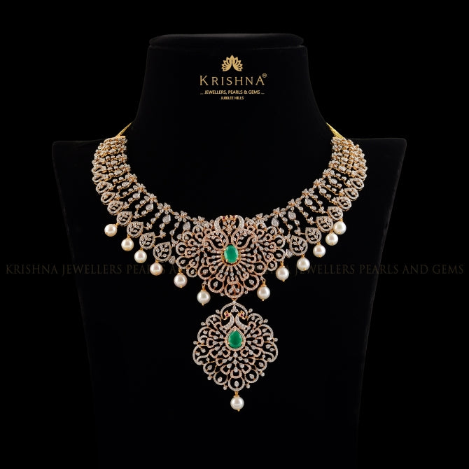 Luxy Diamond Necklace In Rose Gold