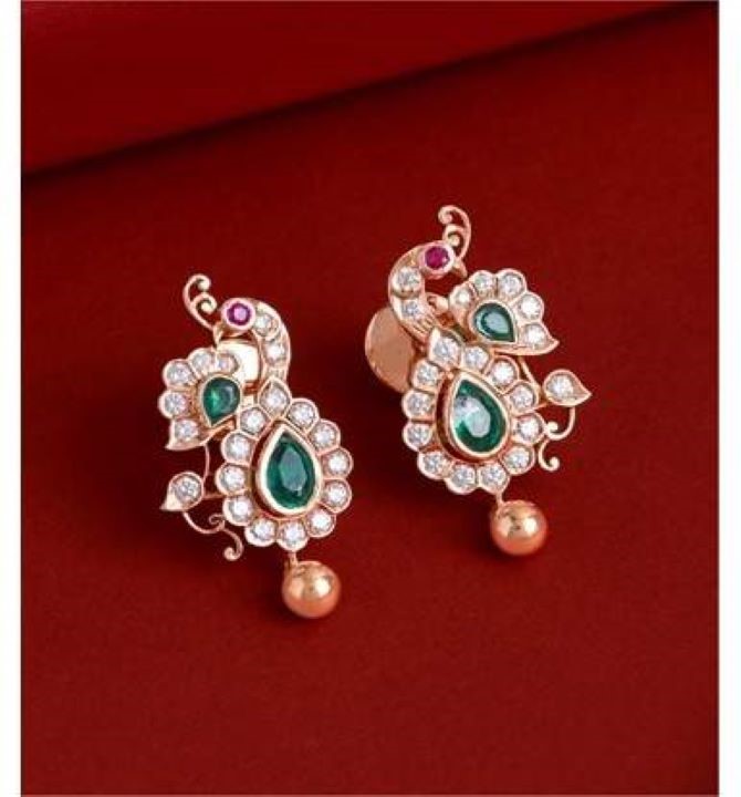 Diamond Peacock Earrings