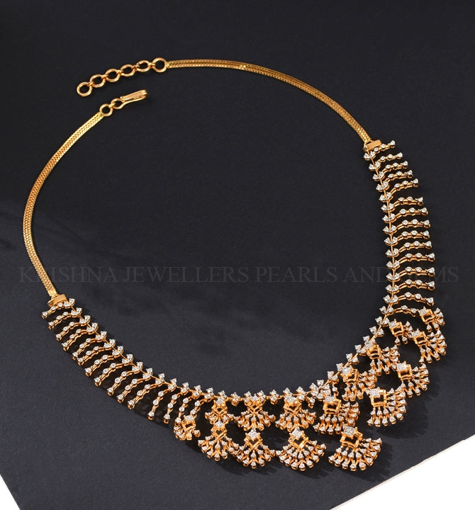 Captivating Beauty Diamond Rose Gold Necklace
