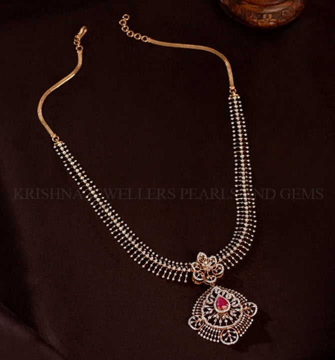 Elegant Diamond Rose Gold Necklace Timeless Beauty