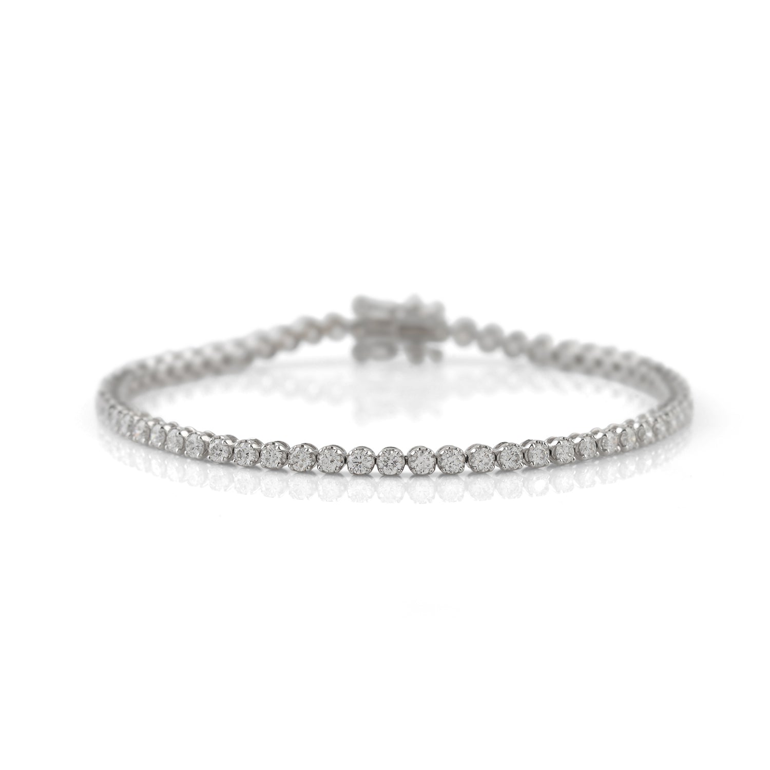 Sparkling Elegance Diamond Tennis Bracelet - Krishna Jewellers Pearls and Gems