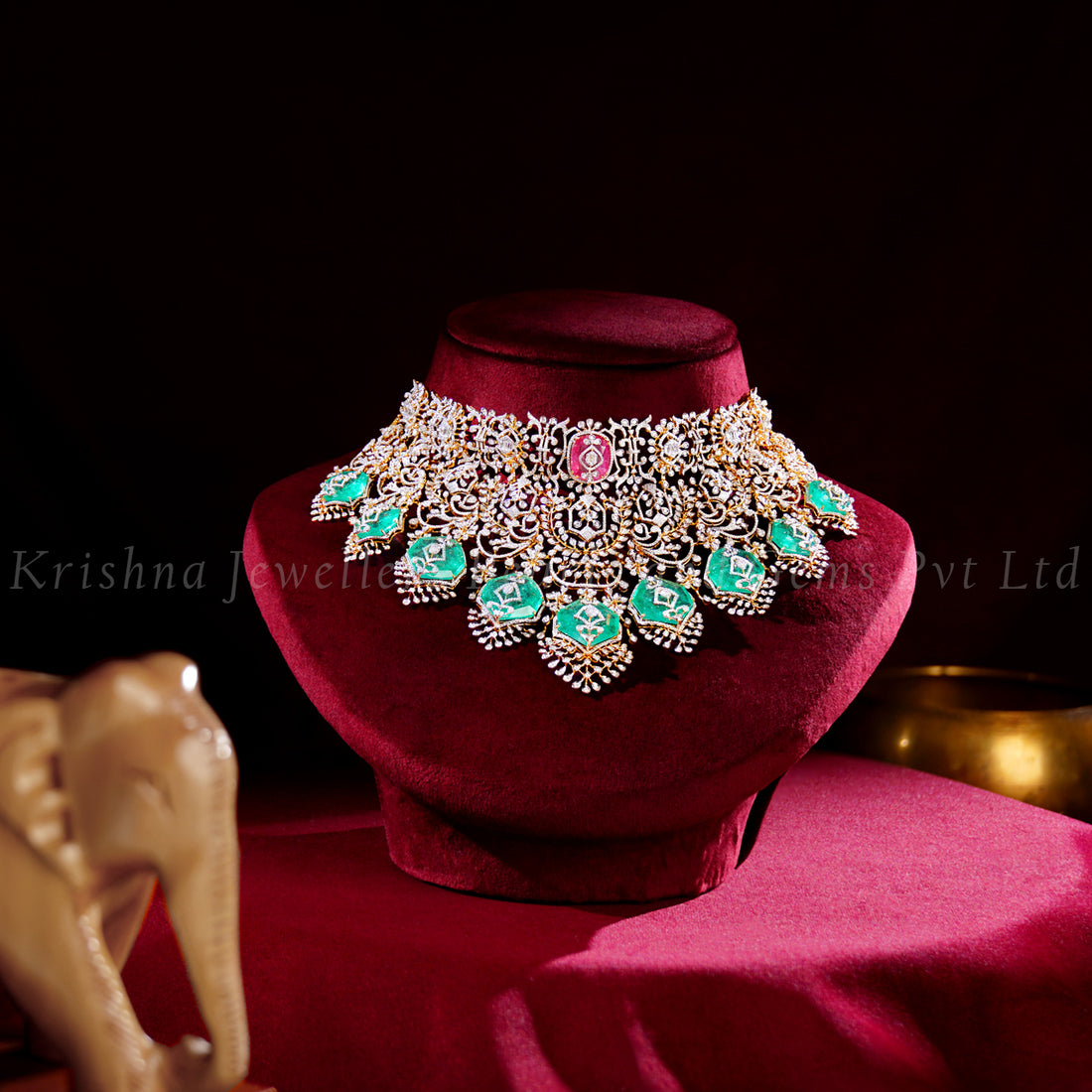 Majestic Turquoise Diamond Choker