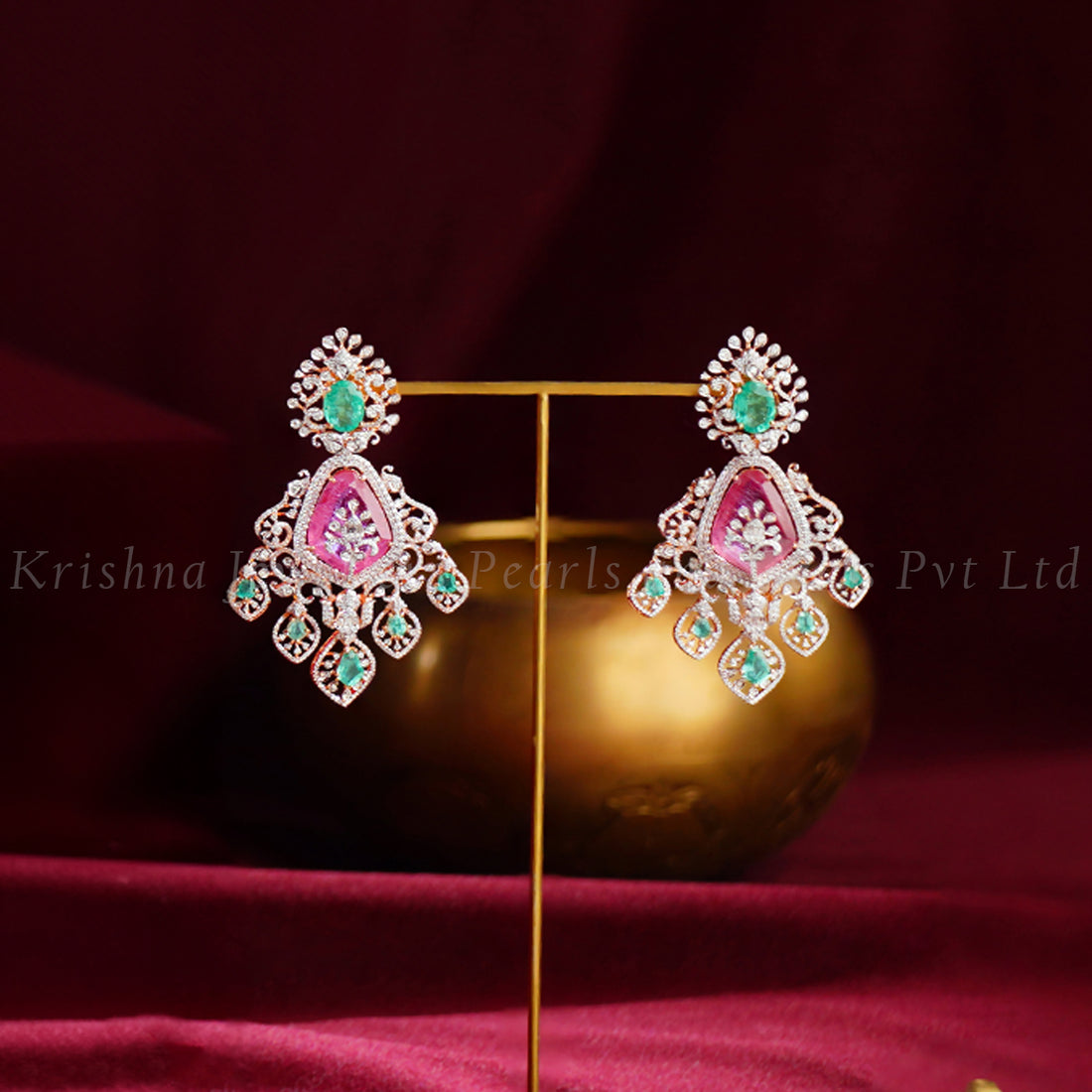 Bridal Diamond Drop Earrings