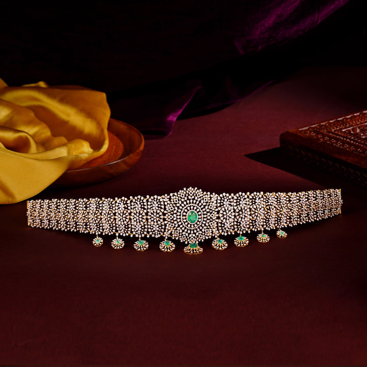 Diamond Vaddanam 18K Gold Wedding Belt