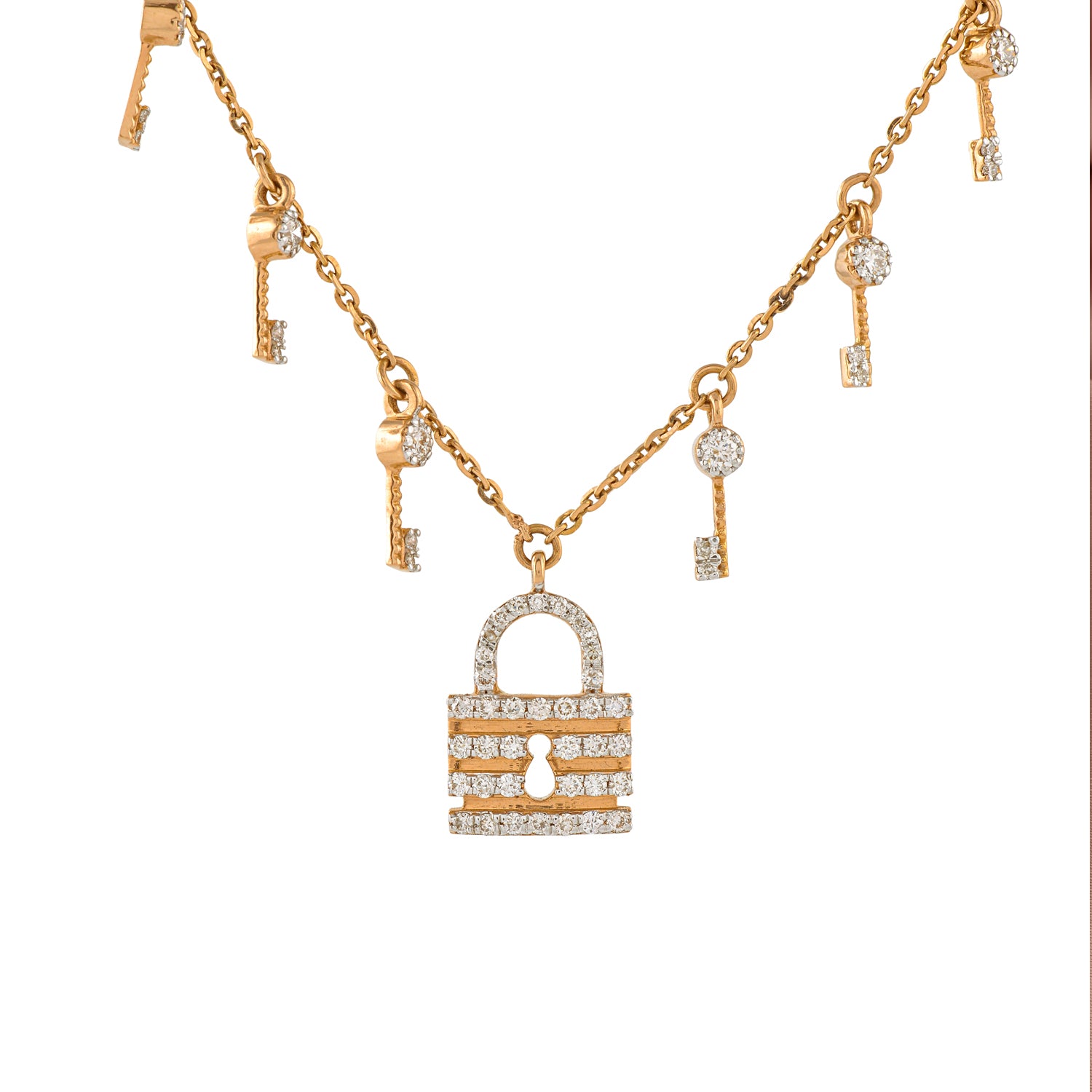 Minimalist Modern Lock and Key Diamond Bracelet - Krishna Jewellers Pearls and Gems