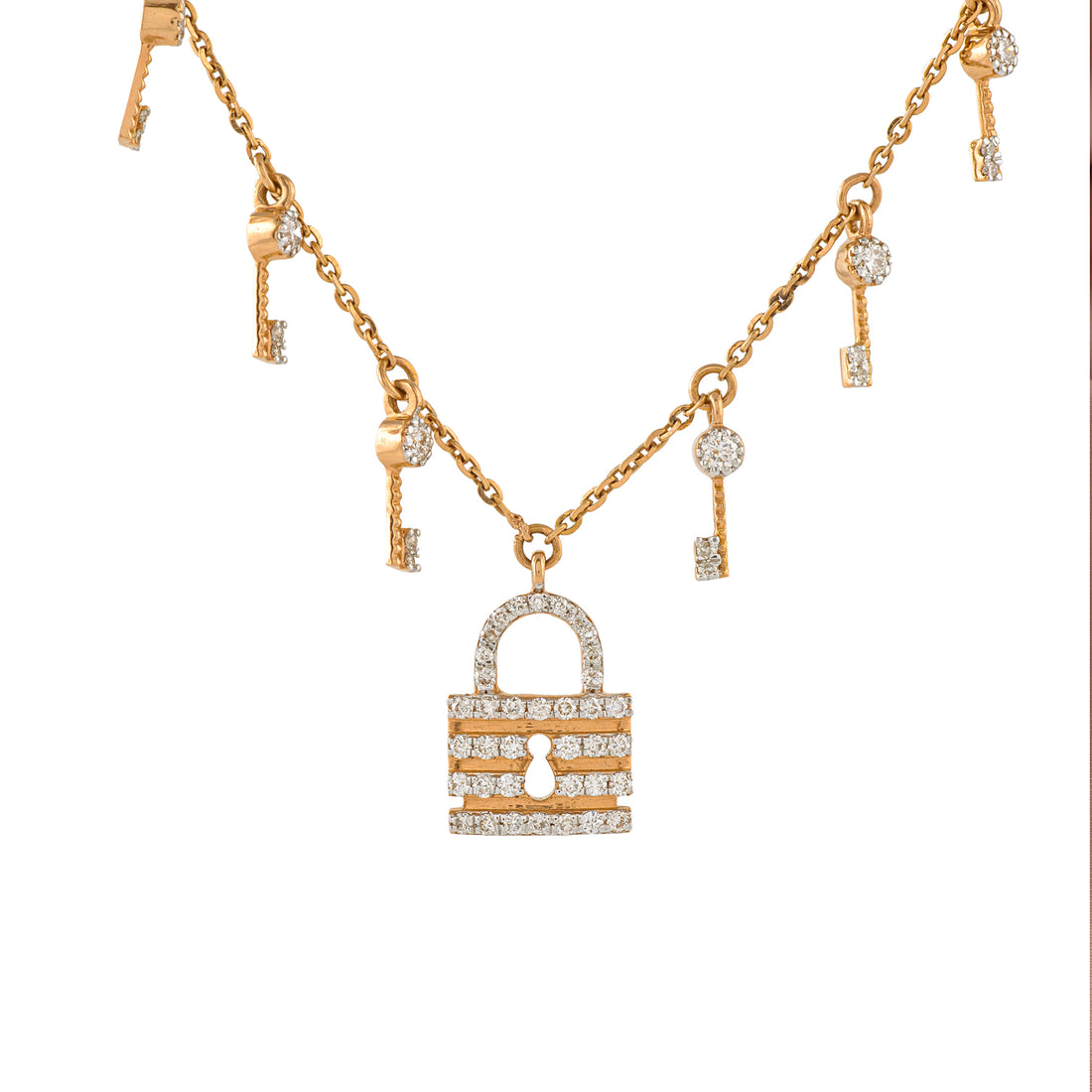 Minimalist Modern Lock and Key Diamond Bracelet - Krishna Jewellers Pearls and Gems