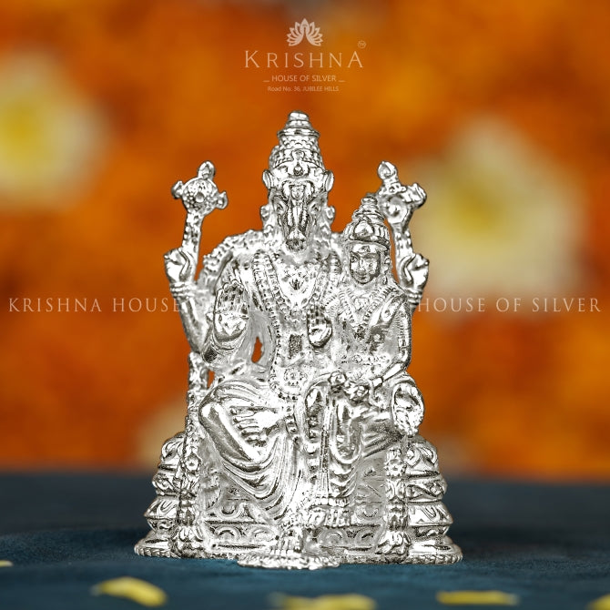 Divine Lakshmi-Hayagriva Idol in Silver