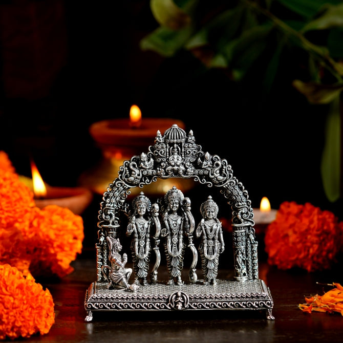 Ram Parivar Idol with Temple Architecture