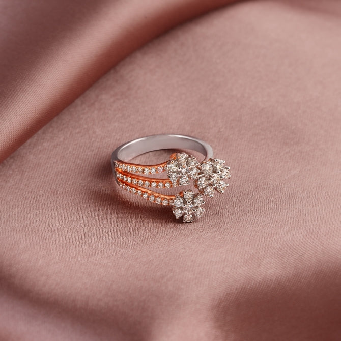 Floral Cluster Diamond Ring