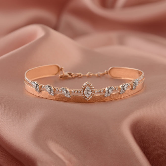 Artistic Fusion Rose Gold Diamond Bracelet