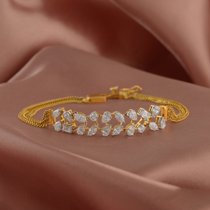 Luxe Leafwork Diamond Bracelet