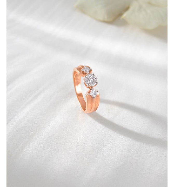 Triple Solitaire Diamond Ring