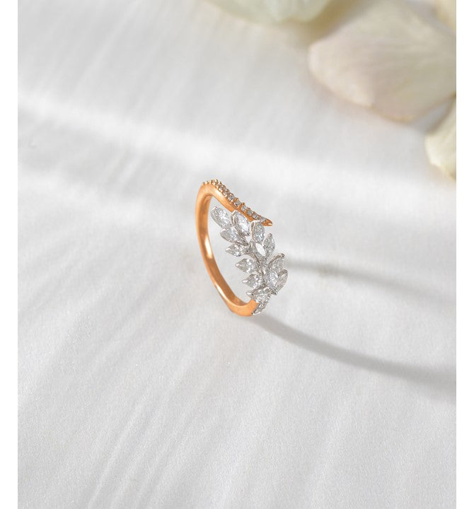 Floral Cluster Diamond Ring