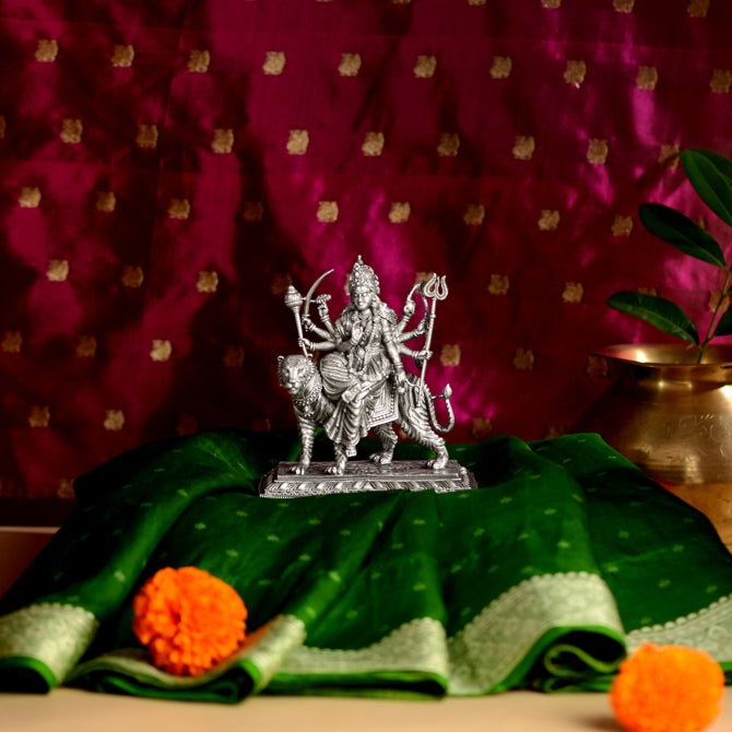 Silver Durga Devi God Idol