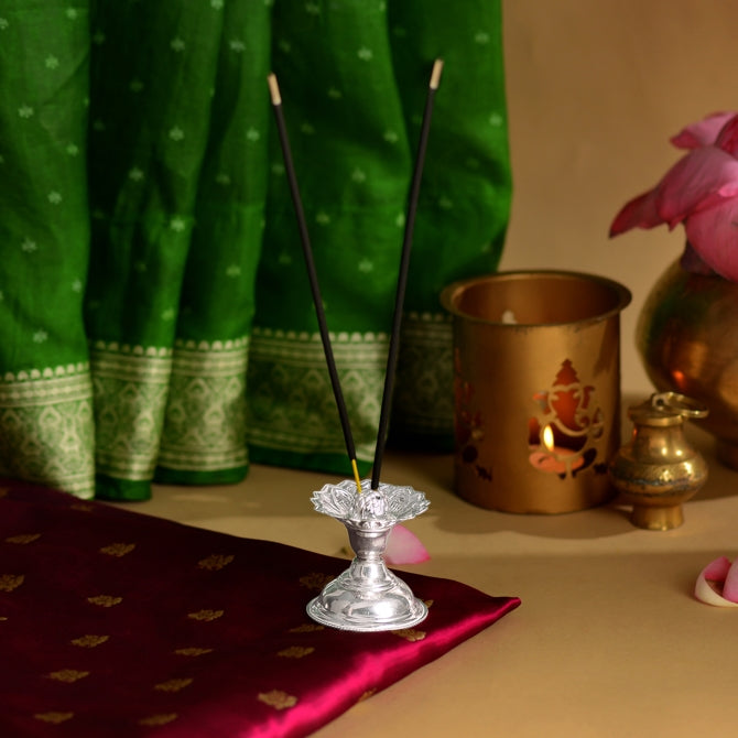 Pure Silver Agarbatti Stand