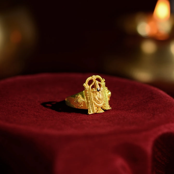 Lord Balaji Idol Gold Ring