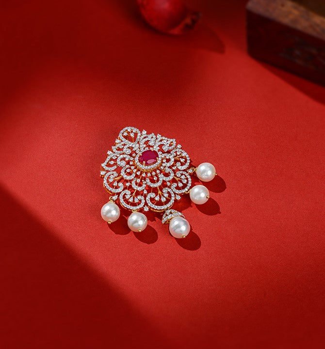 Floral Diamond Maang Tikka