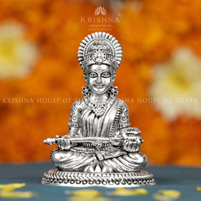Goddess Annapura Idol In Silver