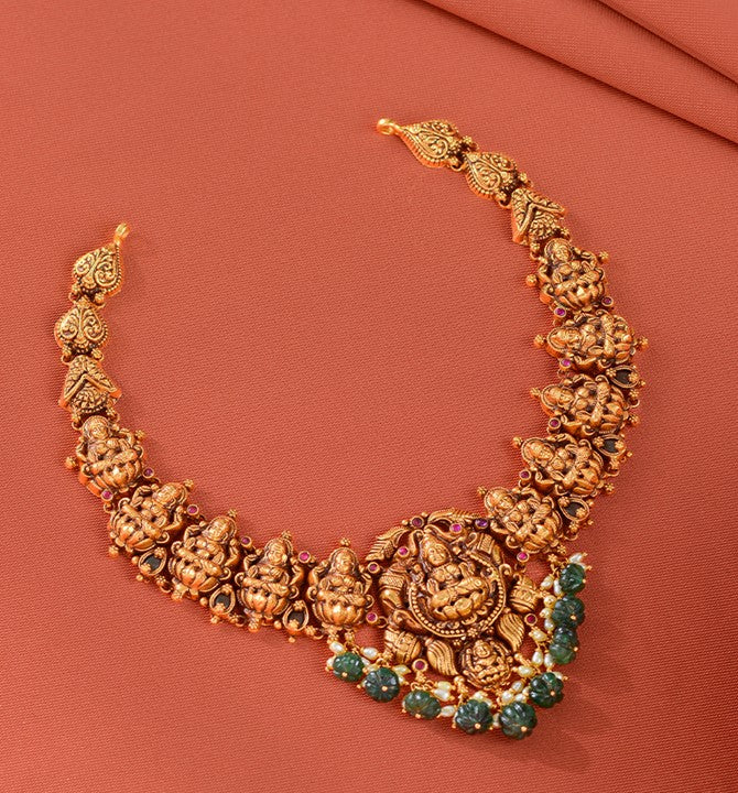 Majestic Gold Lakshmi Necklace