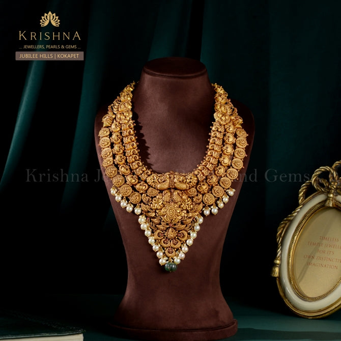 Bridal Long Haar Necklace in 22K Gold Timeless Elegance for Your Special Day