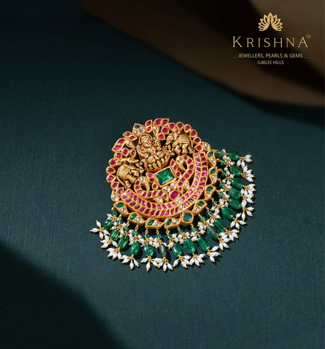 Lakshmi Gold Kundan Pendant