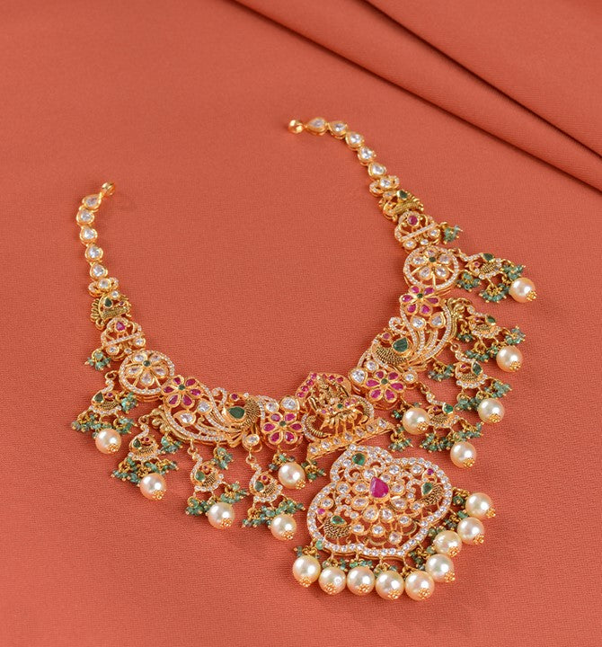 Artisanal Floral Gold Necklace