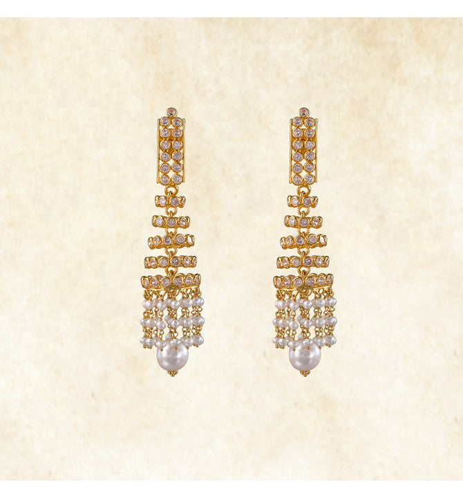 Ritzy Gold Jhumka Earrings