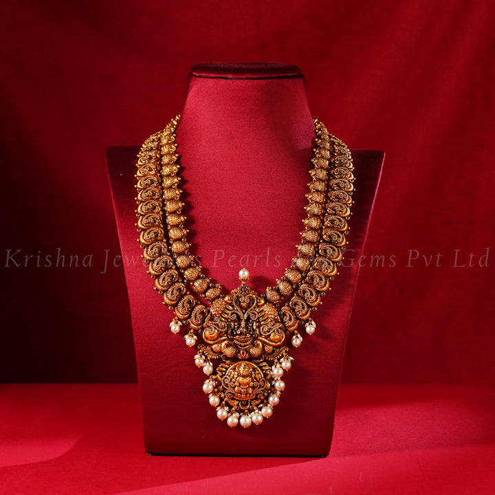 Traditional Nakshi Haram with Lakshmi Pendant