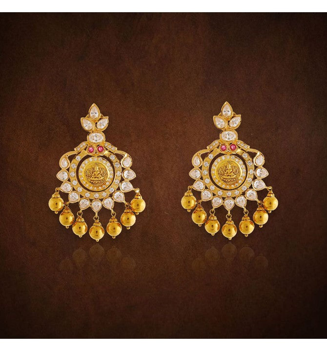 Lakshmi Gold Chandbali Earrings