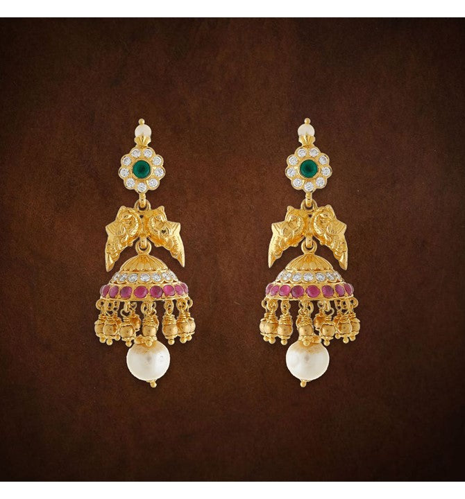 Traditional Gold Drop Jhumkas