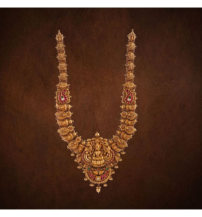Yellow Gold Nakshi Haar Necklace