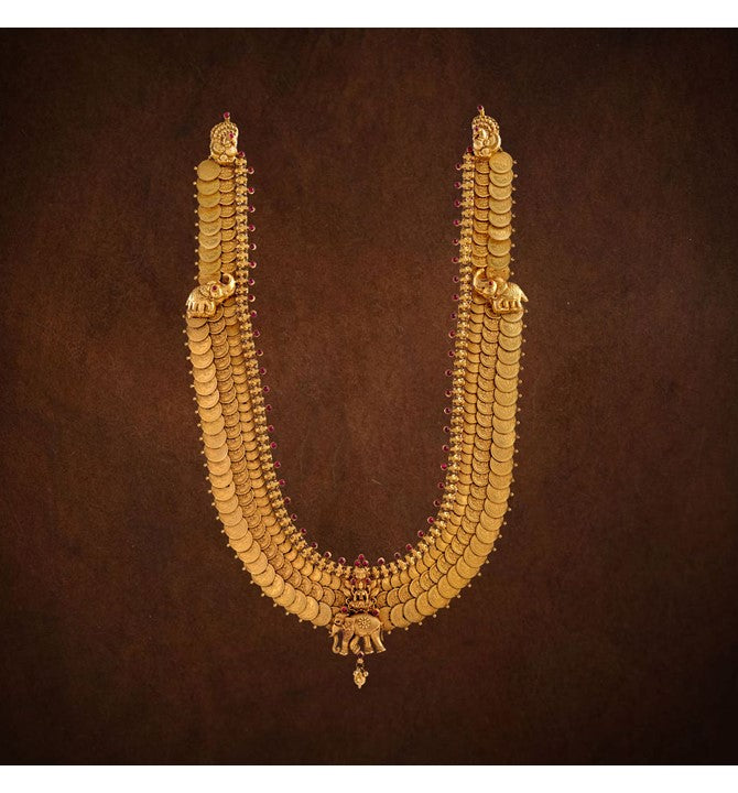 Kasulaperu Yellow Gold 22k Long Haar Necklace