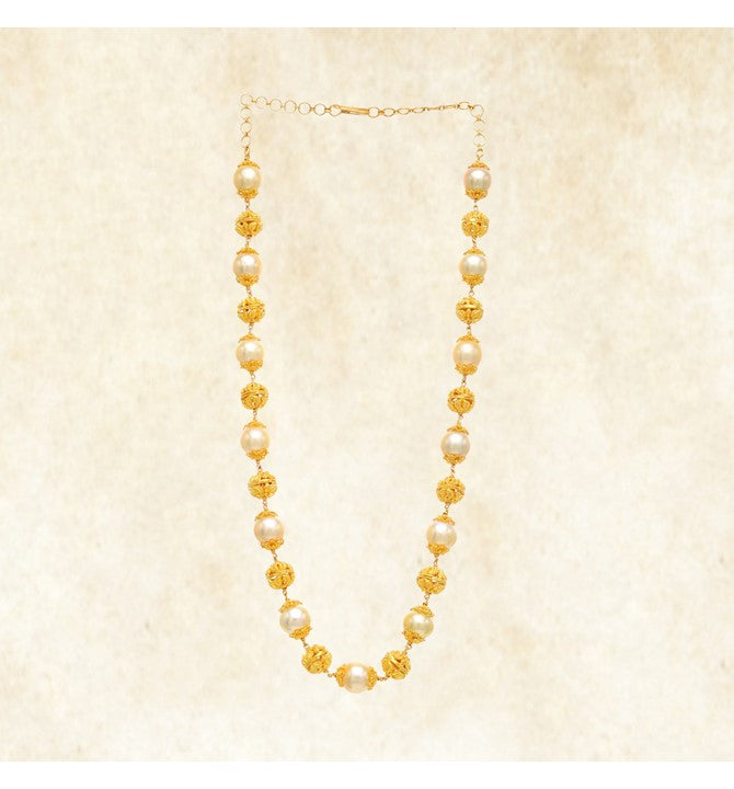 Nakshi Gold Beaded Necklace