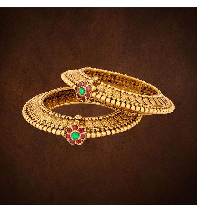 Semi Antique Gold Bangles