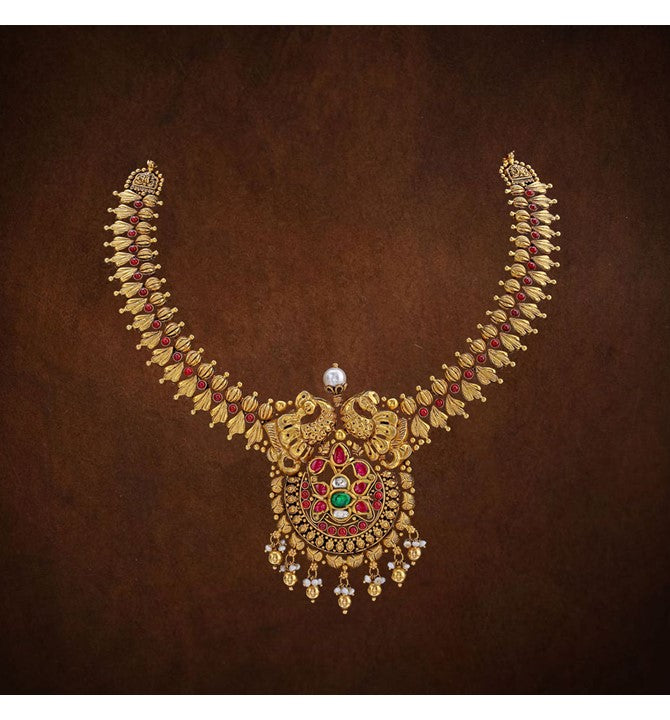 Peacock Gold Necklace Designs