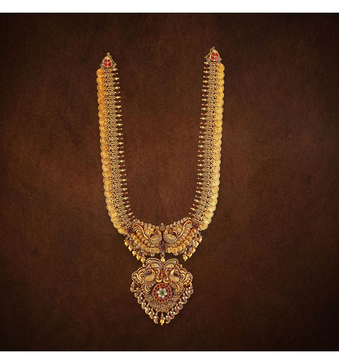 Gold Peacock Necklace Design