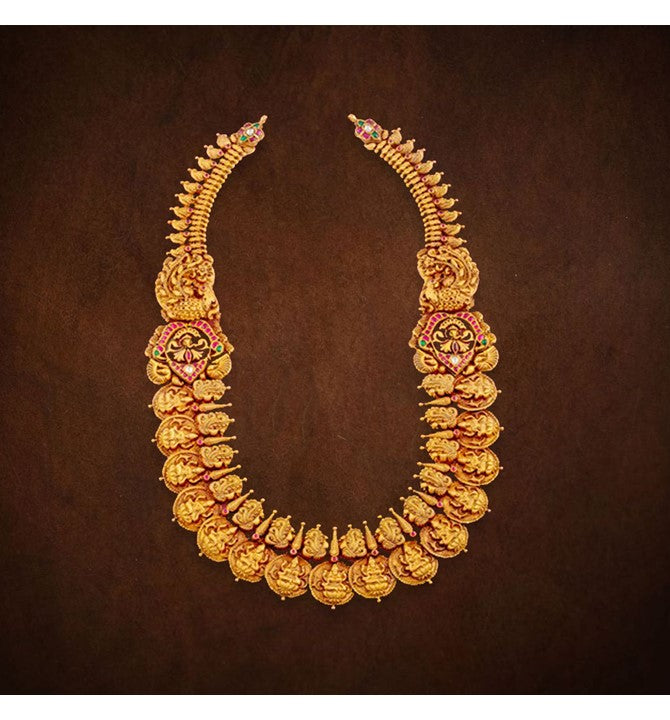 Gold Peacock Nakshi Haram